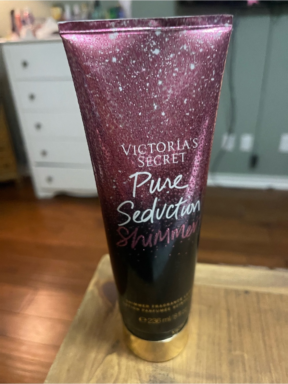 Victoria's Secret Pure Seduction Shimmer Body Lotion - Burgundy Pink & Black